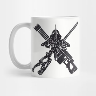 EVA 01 skull head weapons Mug